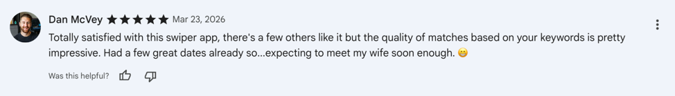 A 5-star review on Swipekit.