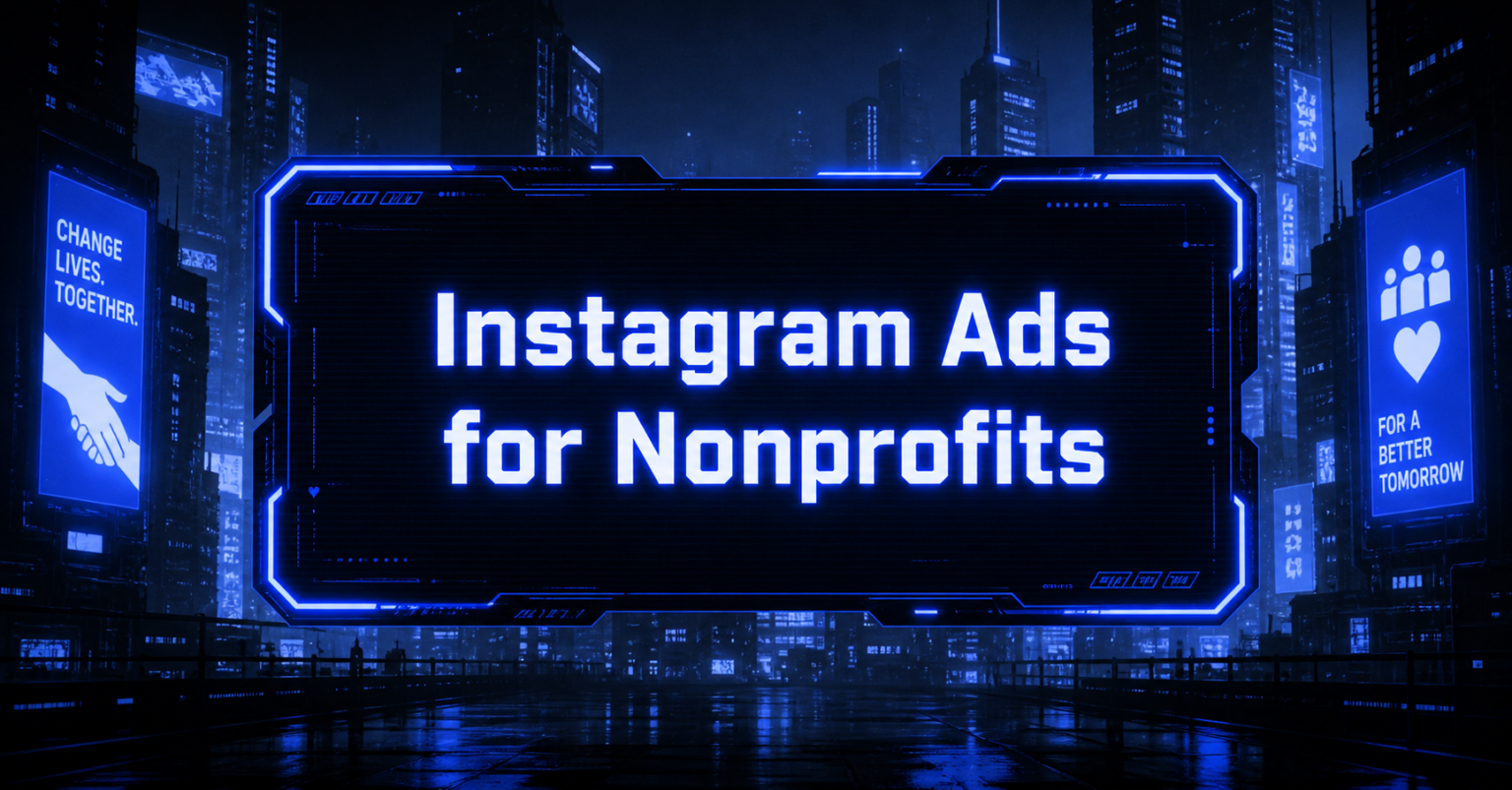 Visual representation of Instagram ads reaching nonprofit audiences at scale.