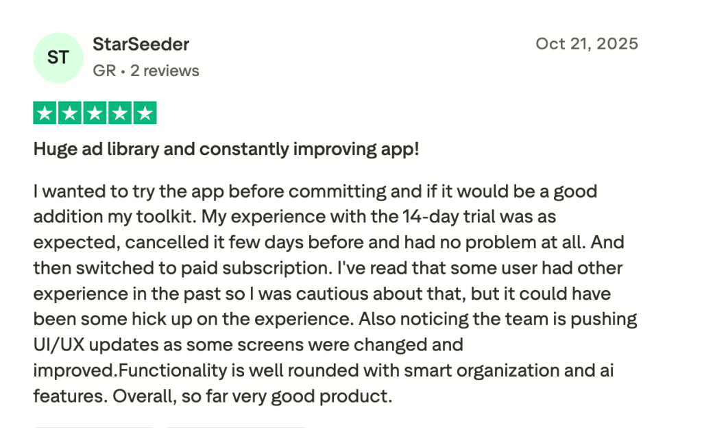 A 5-star review on GetHookd.