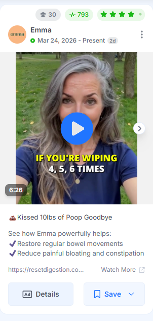 Facebook video ad using a direct address hook with bold on-screen text in the first frame.