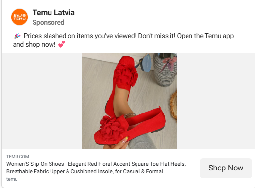 Example of a Dynamic Product Ad using catalog-driven creative and "items you've viewed" copy to bring shoppers.
