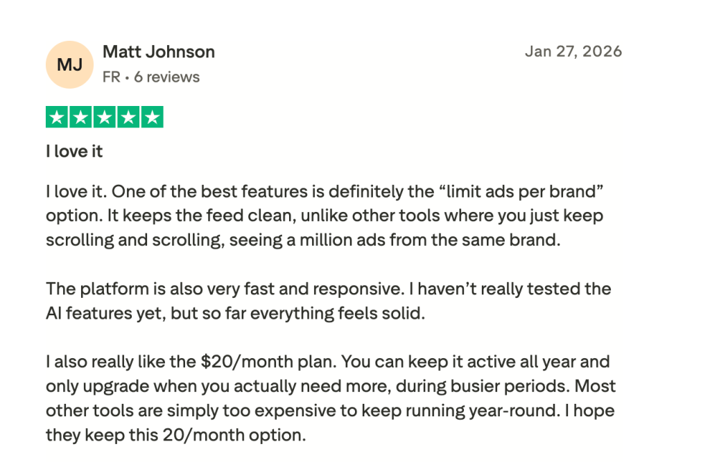 A 5-star review on GetHookd.