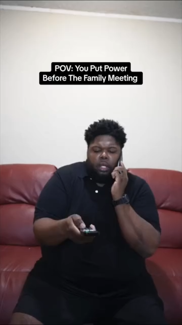 TikTok video ad promoting the STARZ show Power, with a creator seated on a couch holding a phone and a remote.