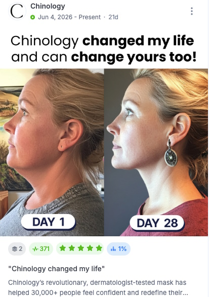 A content creator’s before-and-after illustration of the results of using a skincare product.