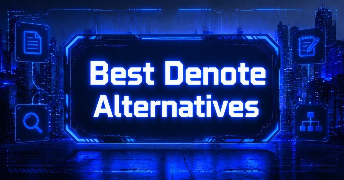 Best Denote Alternatives title banner for an article covering the top ad intelligence tools.