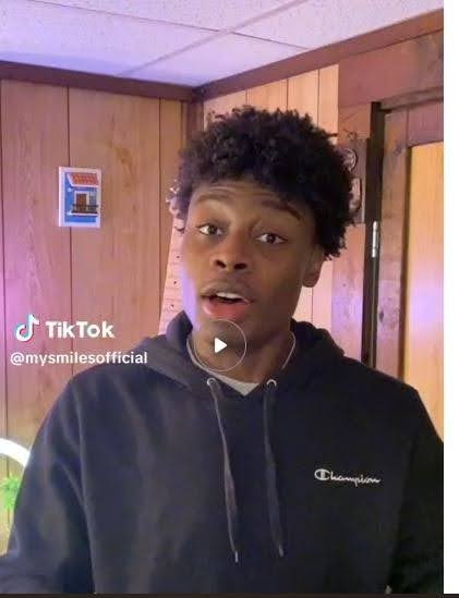 MySmile TikTok page showing a creator talking enthusiastically to the camera. 