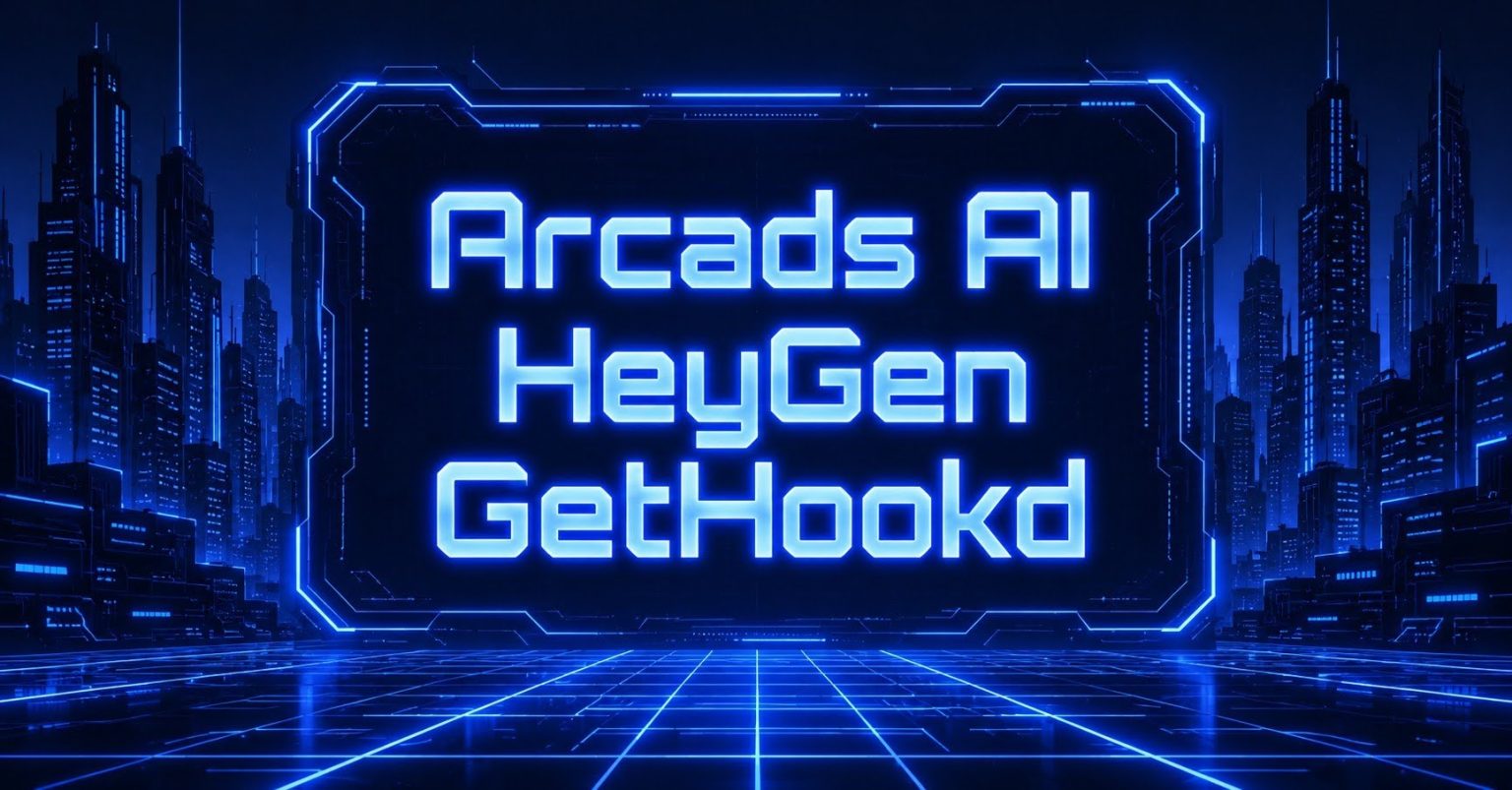 Neon comparison of Arcads AI, HeyGen, and GetHookd