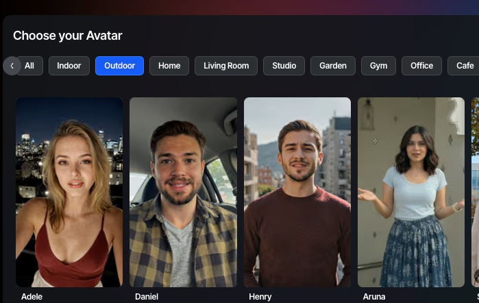 Screenshot from Tagshop AI’s avatar page.