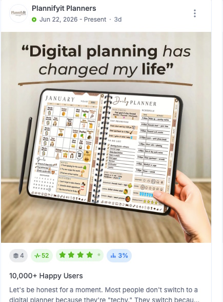 Screenshot of a UGC ad for a SaaS company.