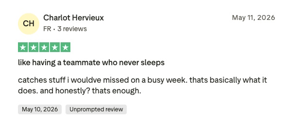 Screenshot of a user’s review for Ryze AI.