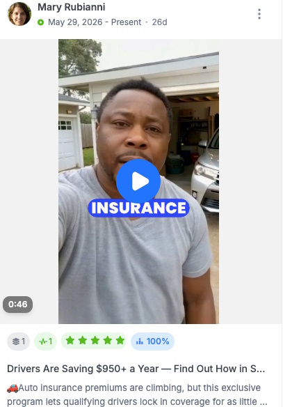 Screenshot showing an example of a video story ad on Instagram.