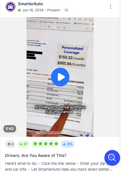 Screenshot showing an example of an educational explainer Instagram ad. 