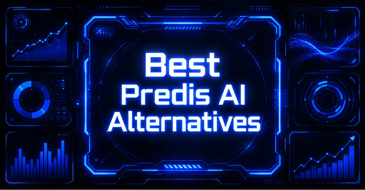 Cyberpunk illustration showing Predis AI alternatives