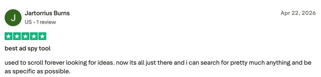 Review commending GetHookd’s ad spy 