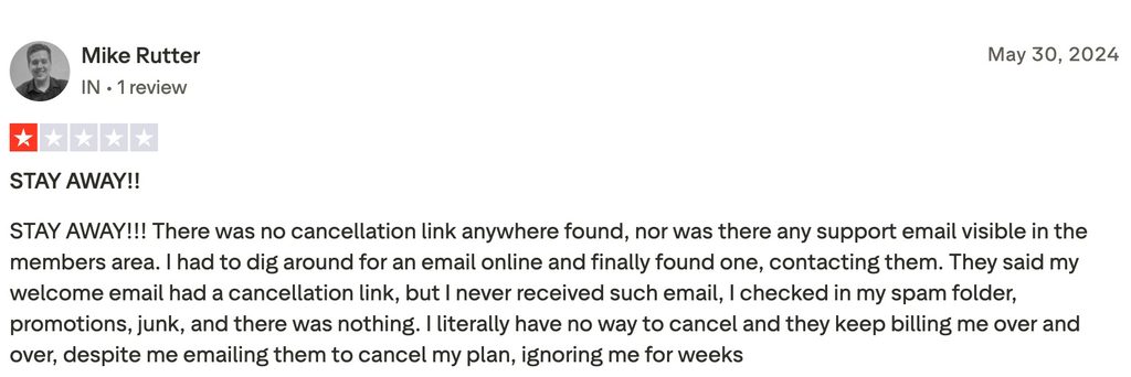 Review sharing struggles with cancelling 