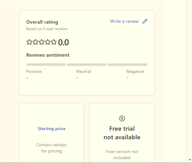 Hawky Capterra review page showing zero user reviews and a 0.0 rating.