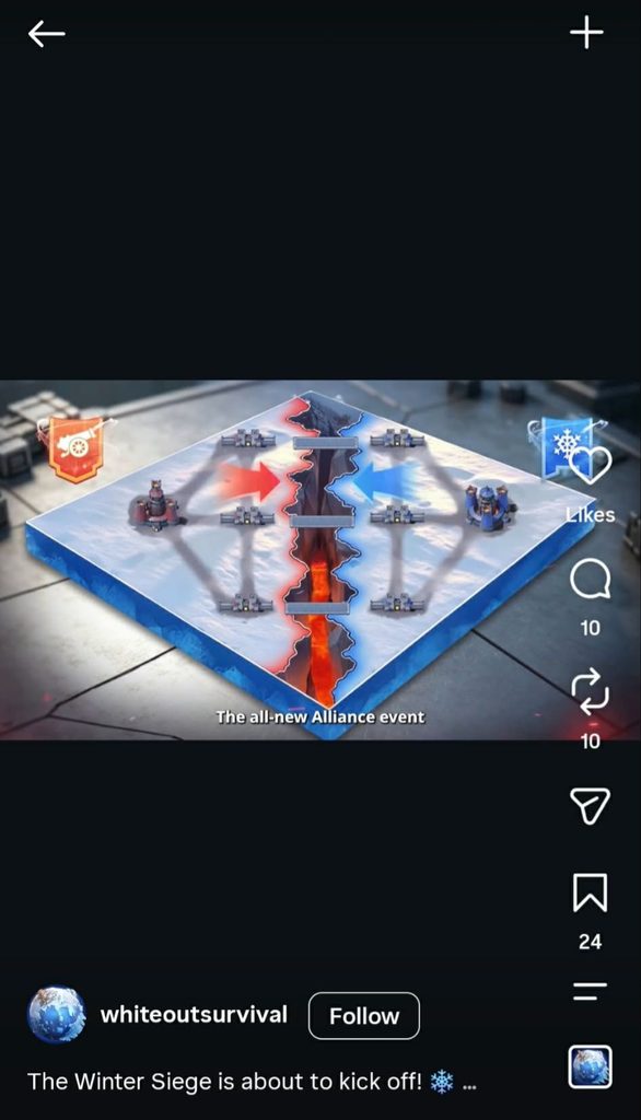 Screenshot of Whiteout Survival’s ad