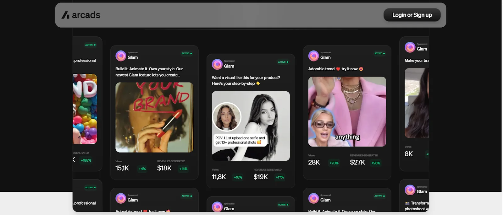 Arcads provides a library of AI actors, but doesn’t cover the full workflow. (Image source: Arcads)