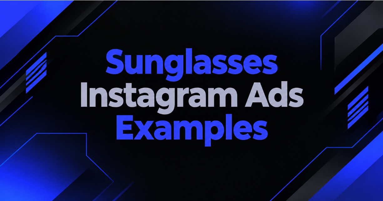 Construction Instagram ads graphic featuring helmeted workers, cranes, and blue neon accents