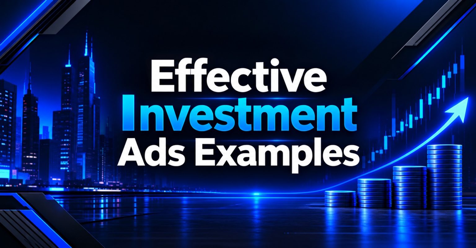 Featured image for a guide to effective investment ad examples and how to copy them.