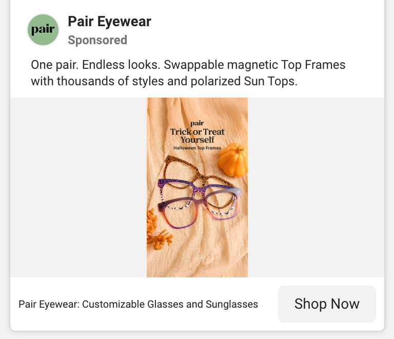 Pair Eyewear’s ad