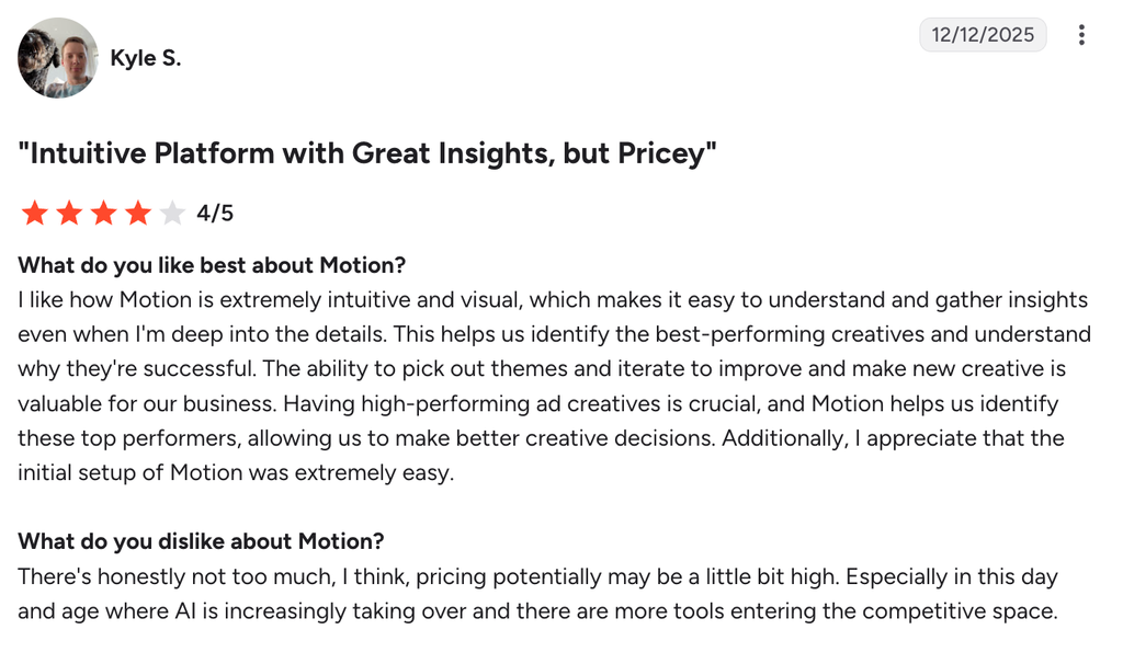 Review noting that Motion is helpful but pricey