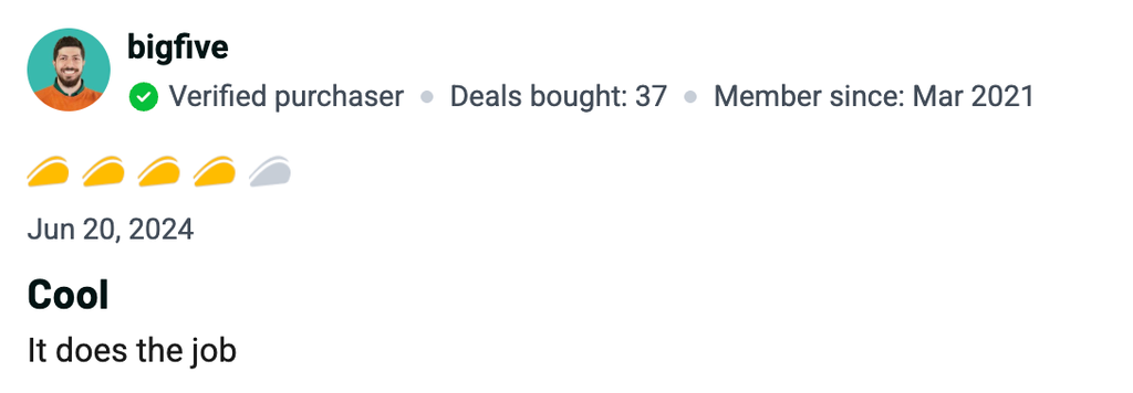 Review noting that Adnova gets the job done