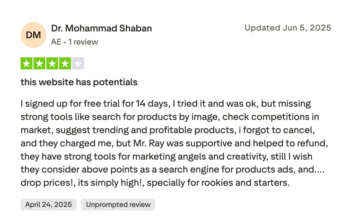 Four-star Atria review praises marketing tools while criticizing missing features, high pricing, and trial billing.