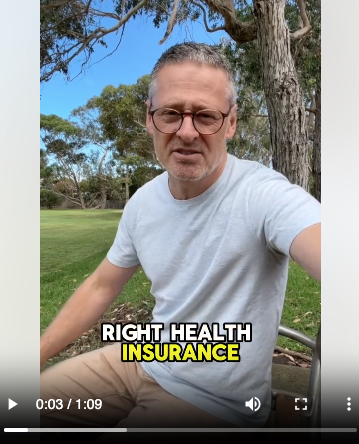 Still from a video ad of a licensed health insurance expert providing tips on health insurance.