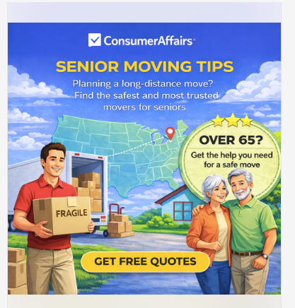 A moving company ad flyer, promoting long-distance moves.